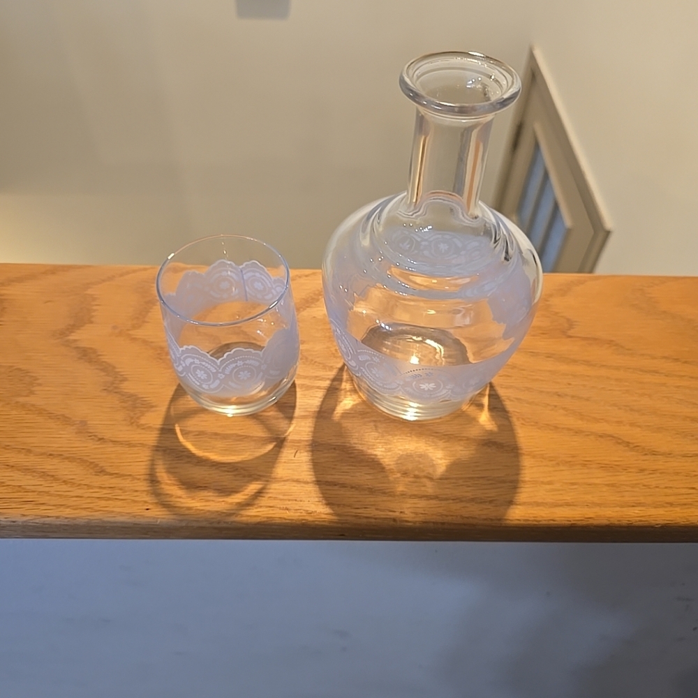 Vintage Egizia Bedside Water Bottle 1962